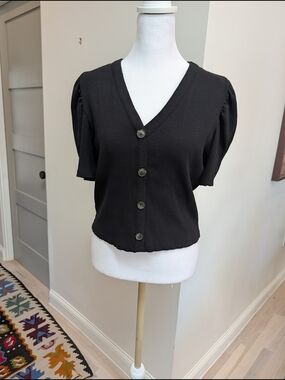 Ann Taylor Loft Women’s Black Ribbed Knit SET
